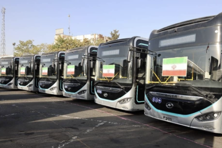 ۲۰۱ دستگاه اتوبوس برقی امروز وارد تهران‌ شد