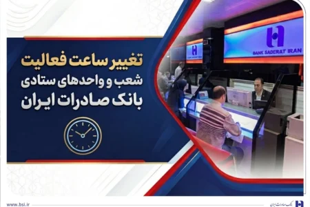 تغییر ساعت فعالیت شعب و واحدهای ستادی بانک صادرات ایران