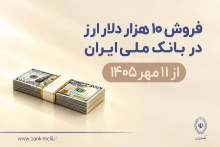 فروش ۱۰ هزار دلار ارز در بانک ملی ایران از ۱۱ مهرماه + شرایط دریافت